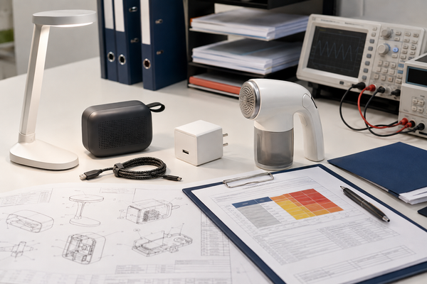 Consumer products, technical documentation and safety test equipment under compliance review