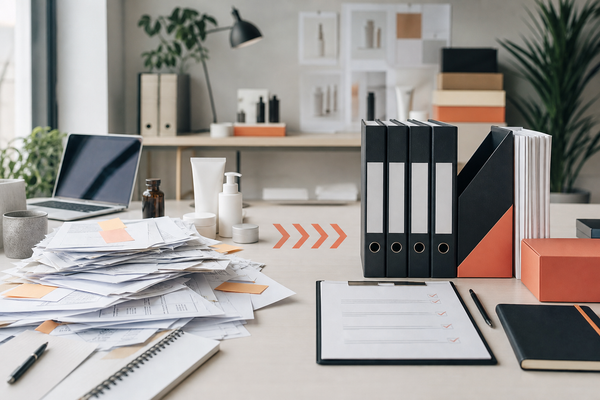 Growing brand compliance documentation moving from scattered paperwork to an organised system